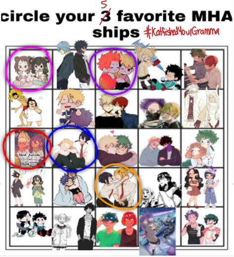 what is the most popular ship in mha|mha ship names list.